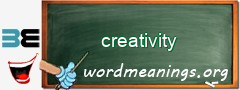 WordMeaning blackboard for creativity